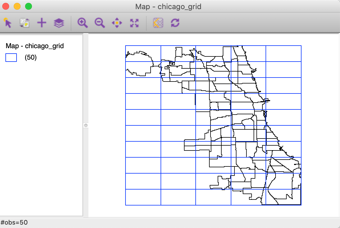 Grid layer over Chicago community areas