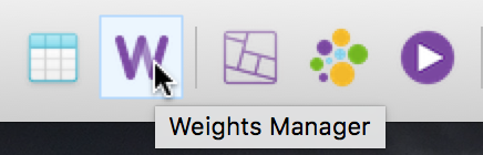 Weights Manager toolbar icon