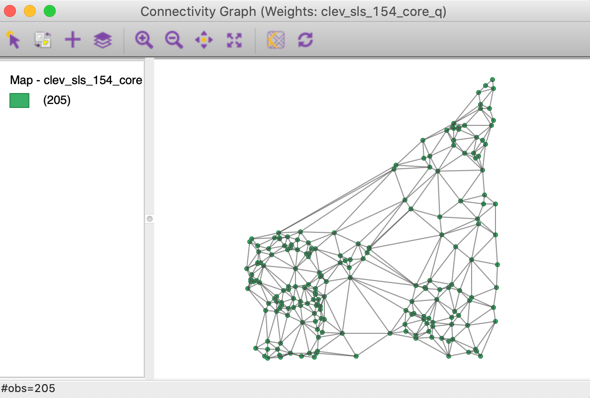 Connectivity graph for Thiessen queen contiguity