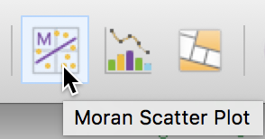 Moran scatter plot toolbar icon