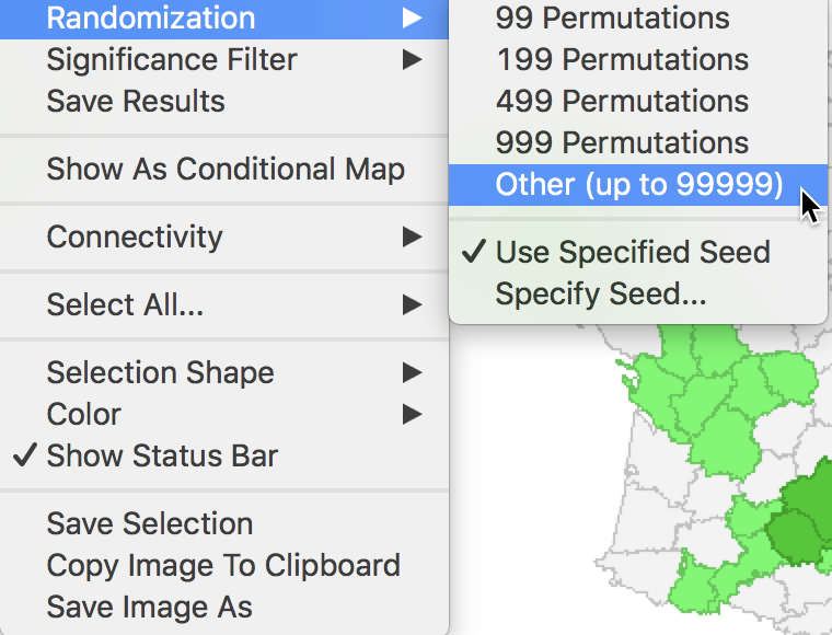 Randomization options