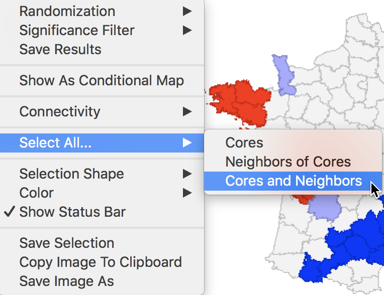 Cores and neighbors option