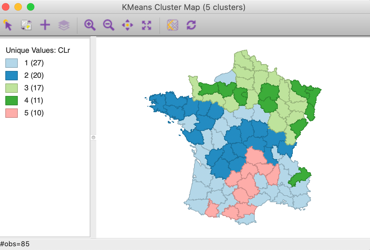 Cluster map for range standardization