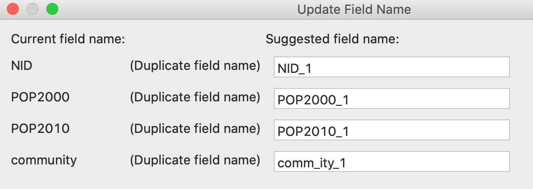 Update the names of the variables to be merged