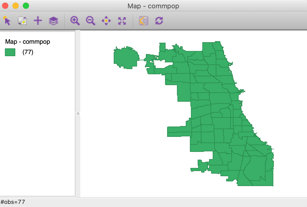 Chicago community areas in lat-lon