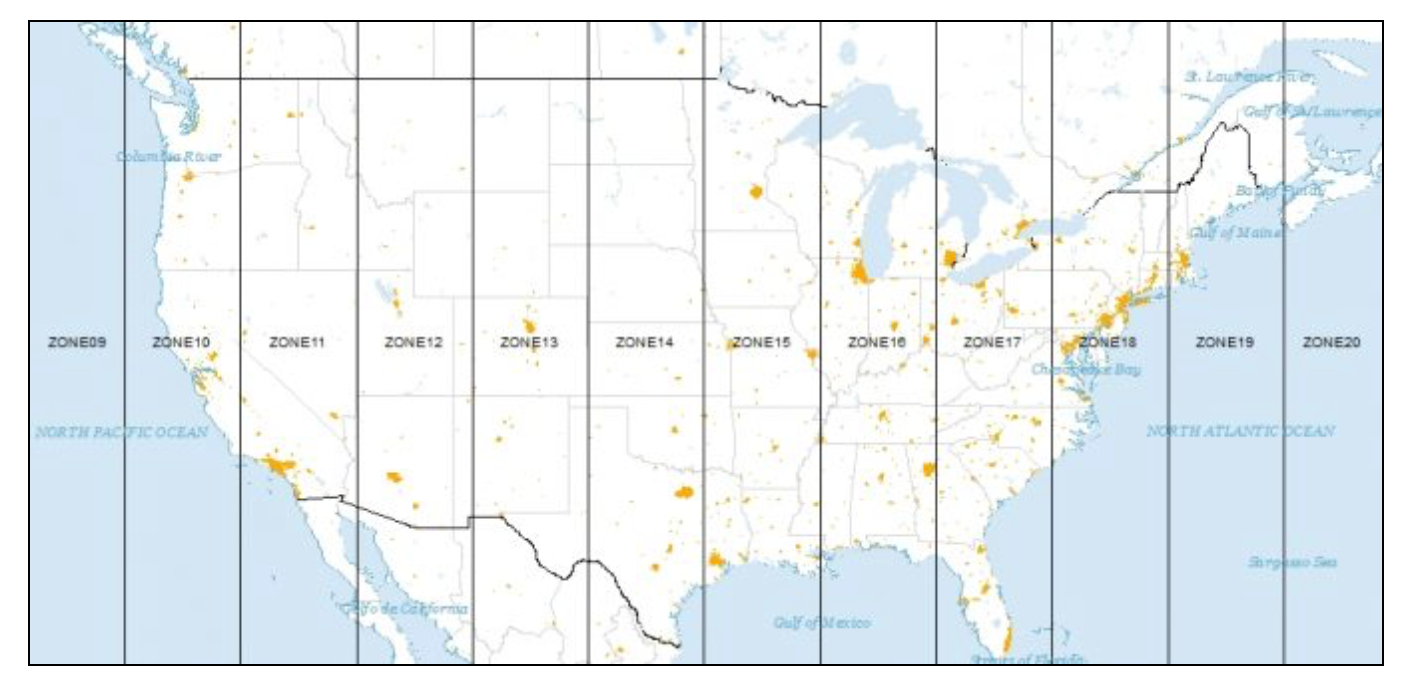 UTM zones for North America (source: GISGeography)