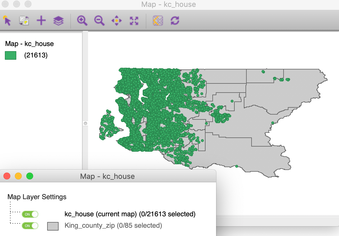 King county house sales with zip code zones