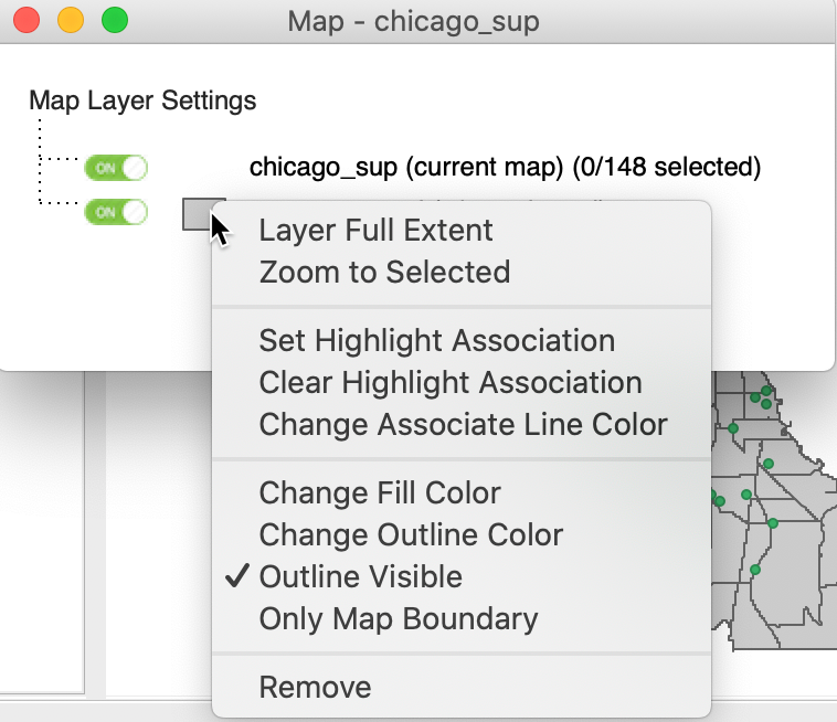 Customizing the second map layer