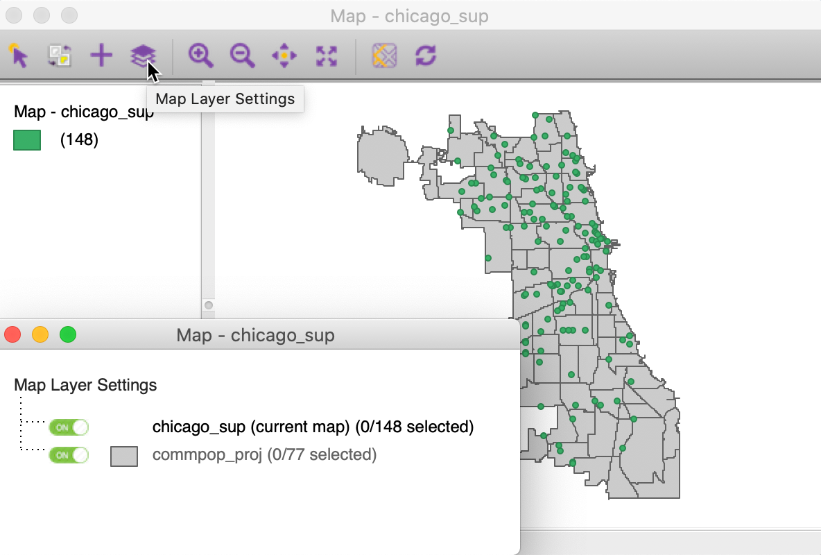 Map layer settings