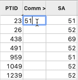 Editing the merged community ID fields