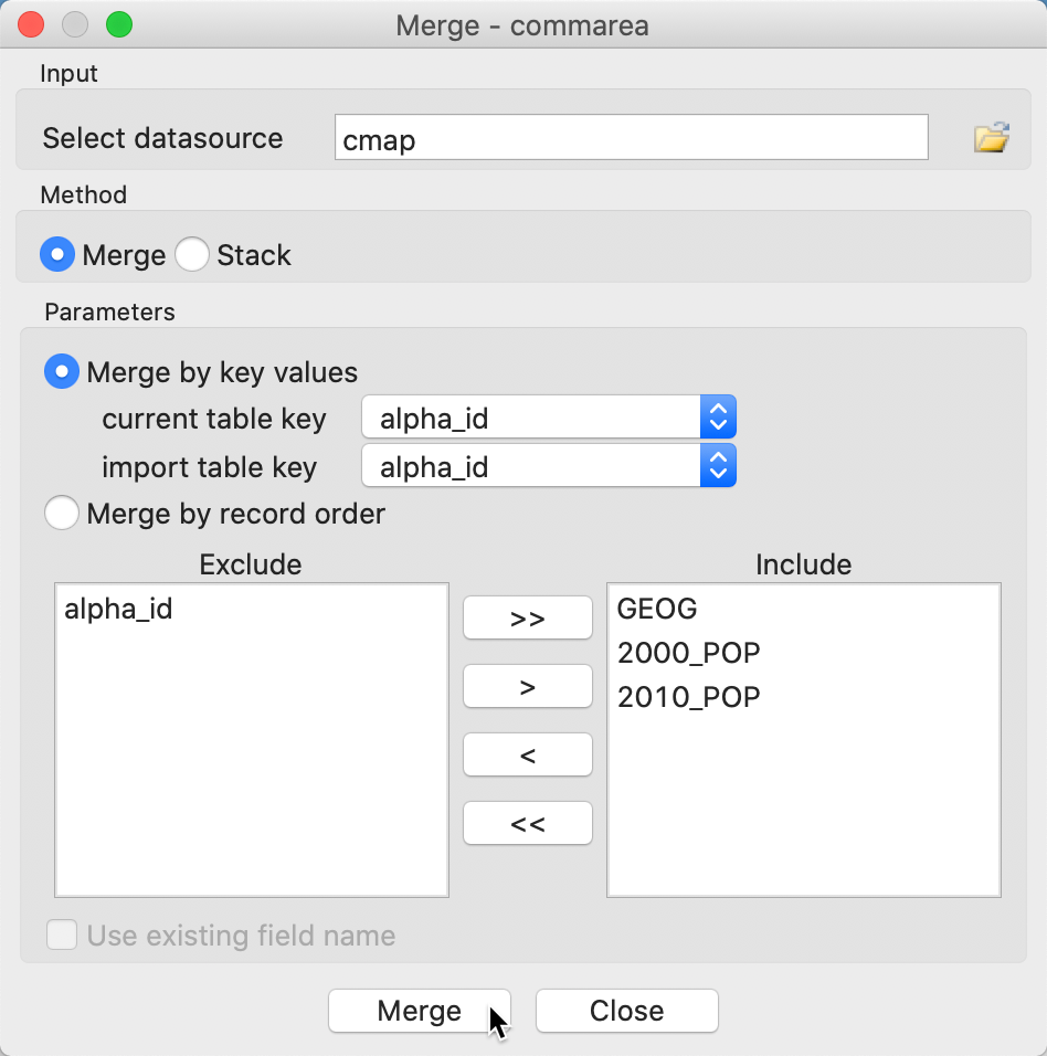 Merging the cmap data into the community area layer