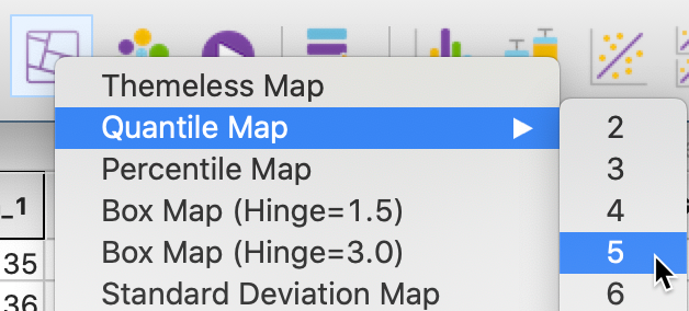 Quantile map command