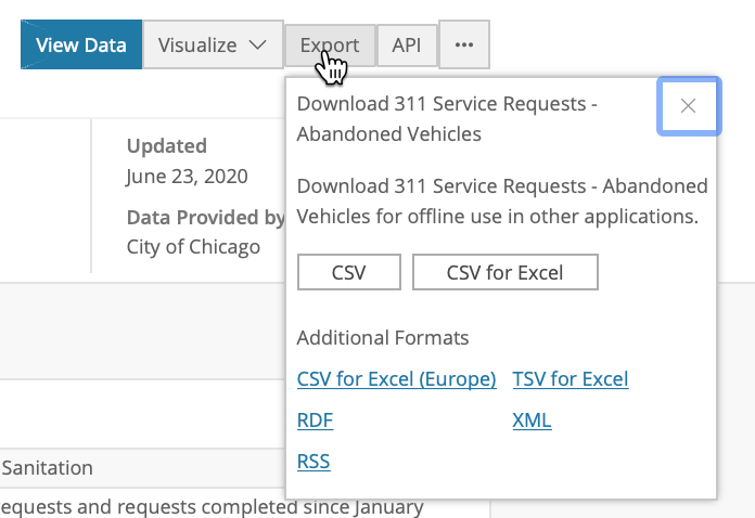 Download csv Format