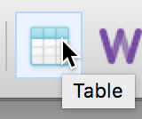 Table Toolbar Icon