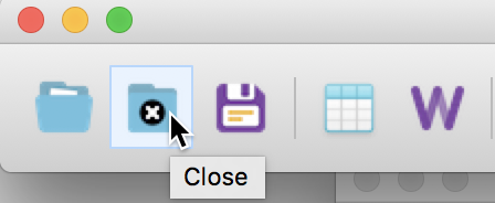 Close Toolbar Icon