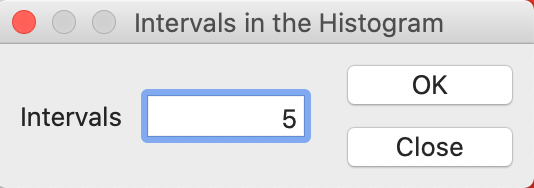 Histogram intervals set to 5