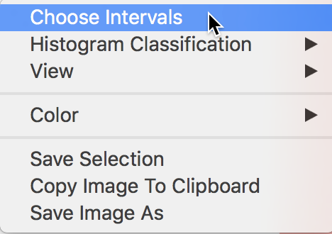 Choose intervals histogram option