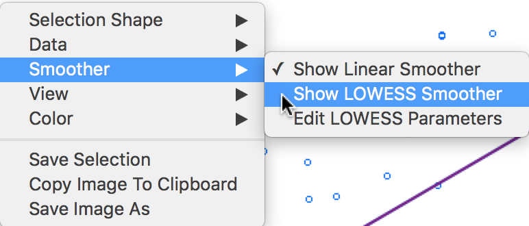 Scatter Plot smoothing options