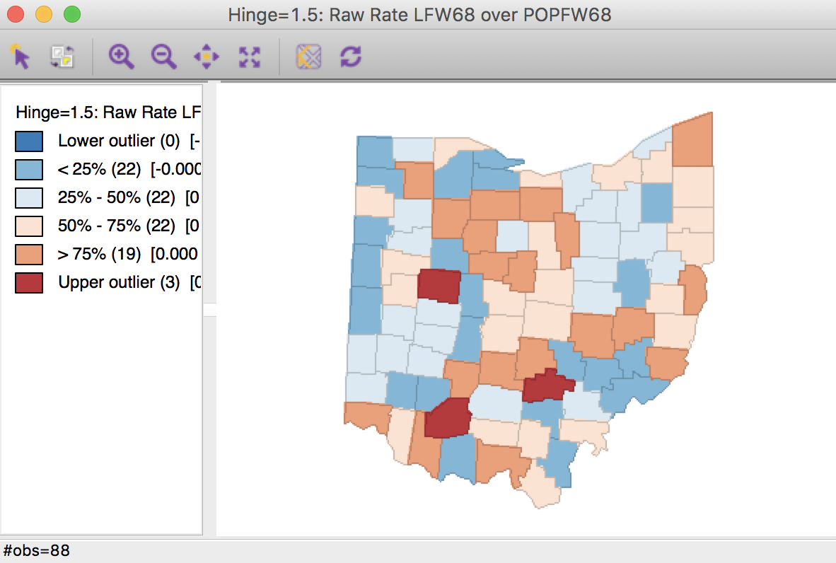 Lung cancer rate box map