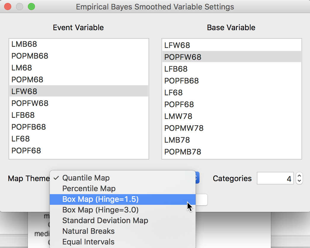 EB map variables