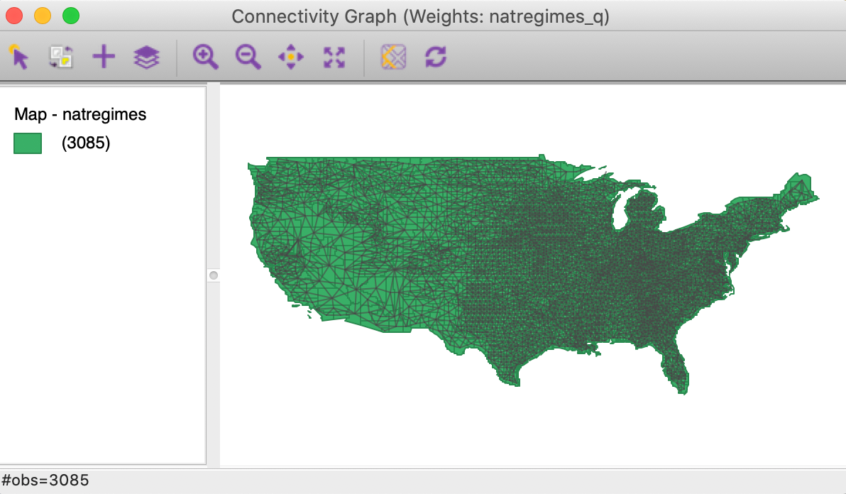 Connectivity graph - US counties 