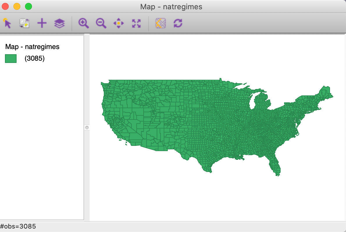 U.S. counties themeless map