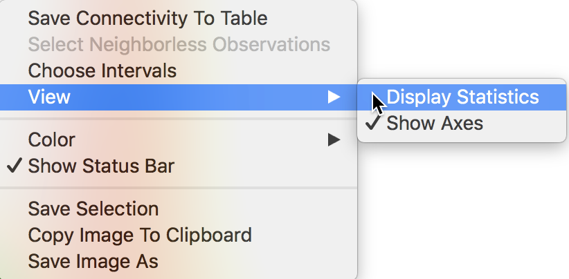 Display connectivity statistics