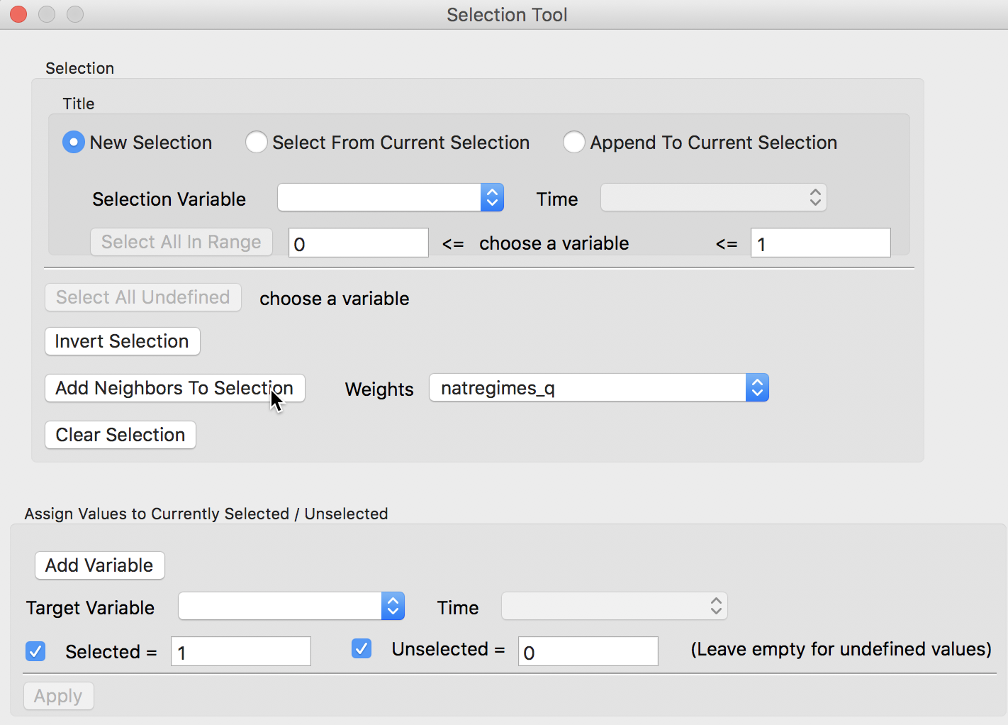 Adding neighbors to selection