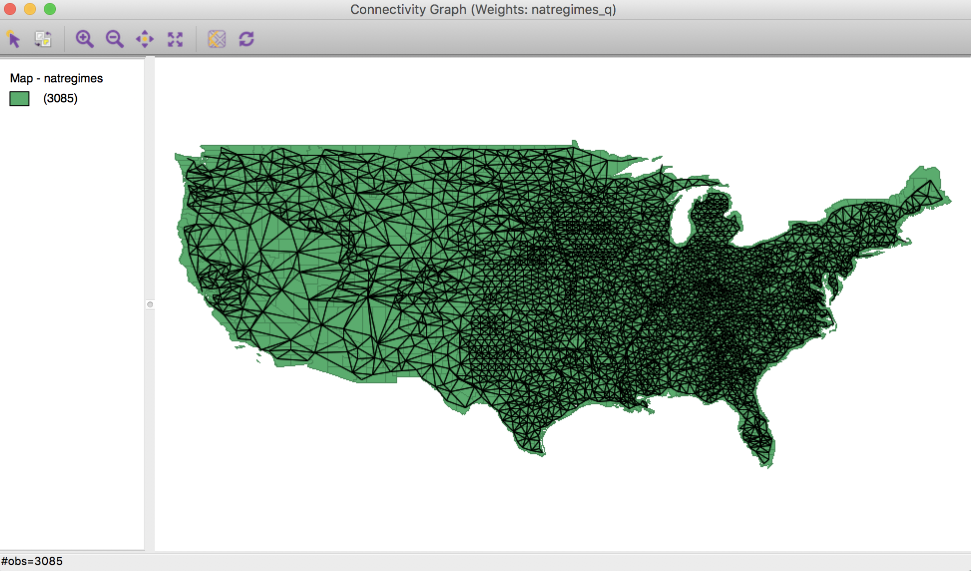 Connectivity graph - US counties
