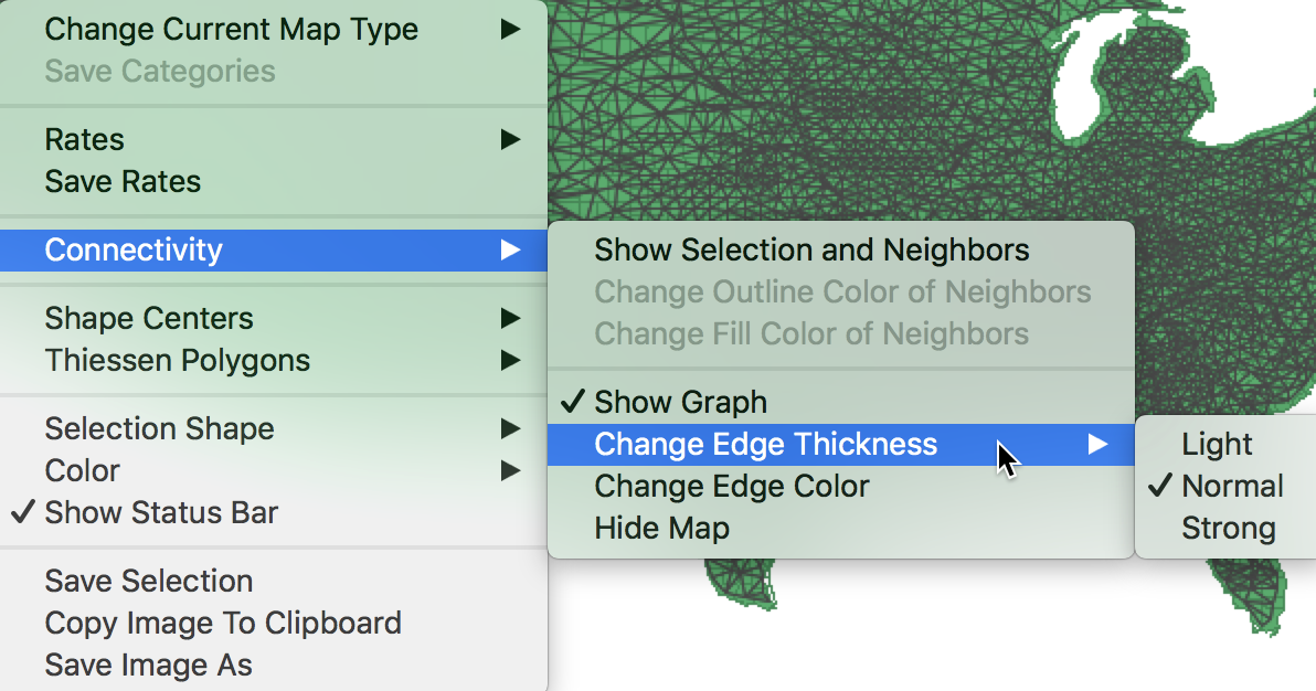 Connectivity graph options