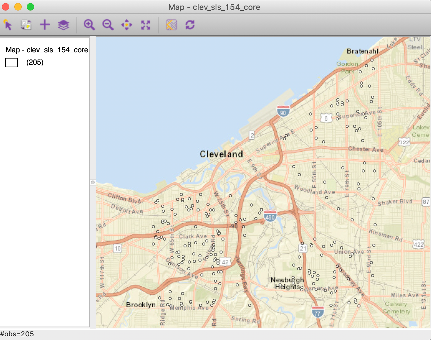 Cleveland home sales base map