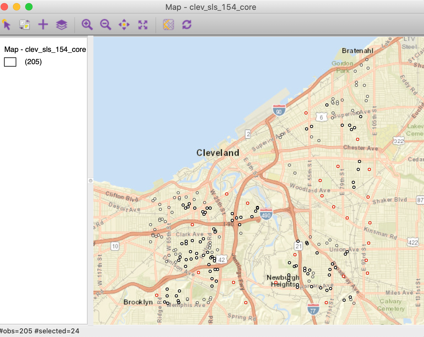 Isolates in point map