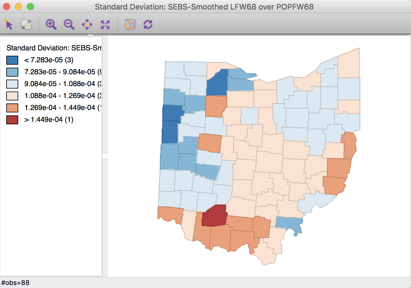 Spatial EB rate using second order queen contiguity