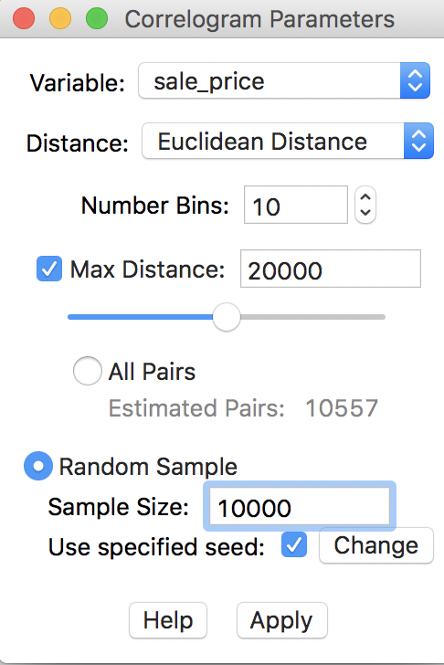 Randomly sampled observation pairs