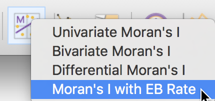 EBI Moran scatter plot icon