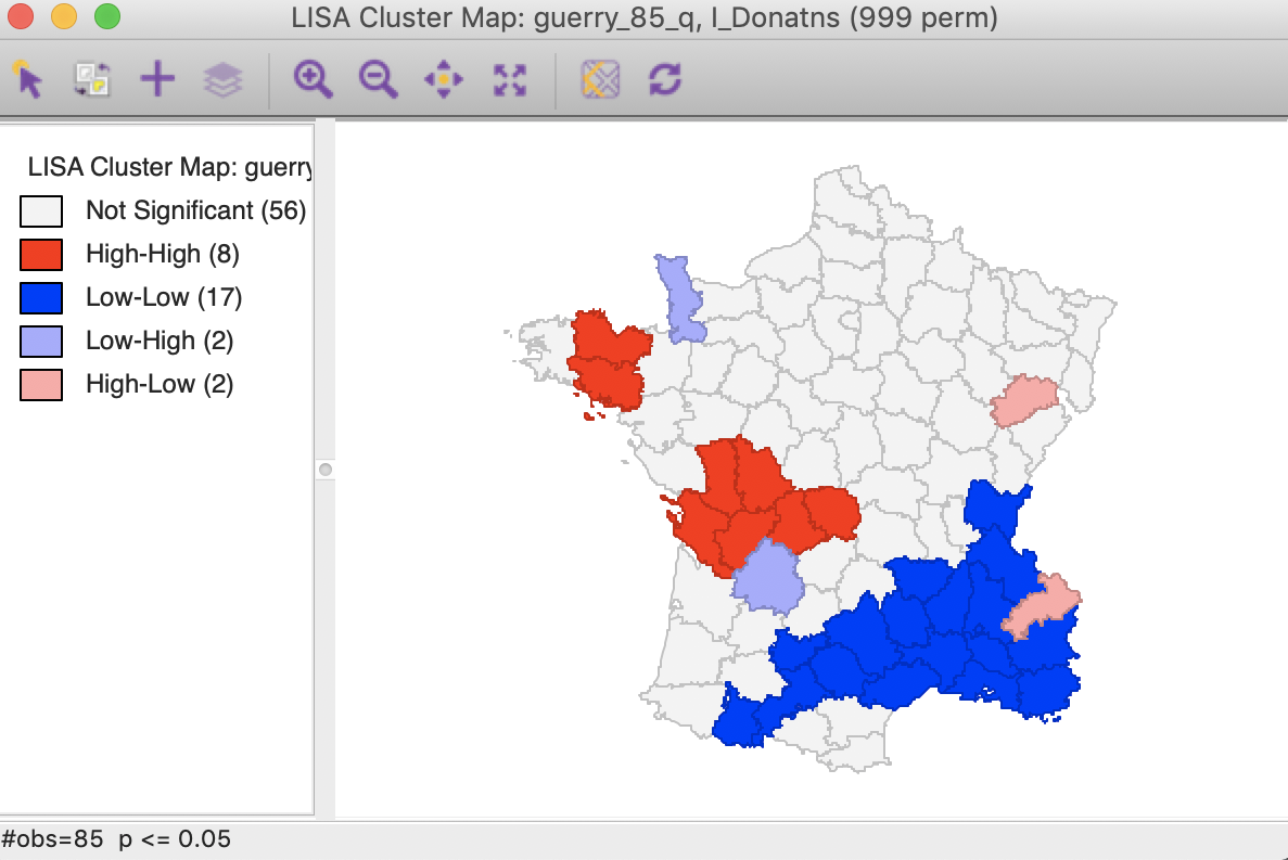Default cluster map (p<0.05)