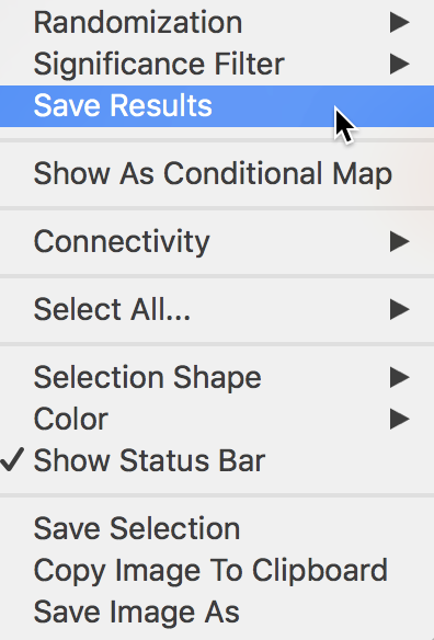 Save results option
