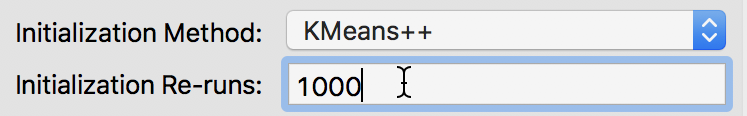 K-means++ initialization re-runs
