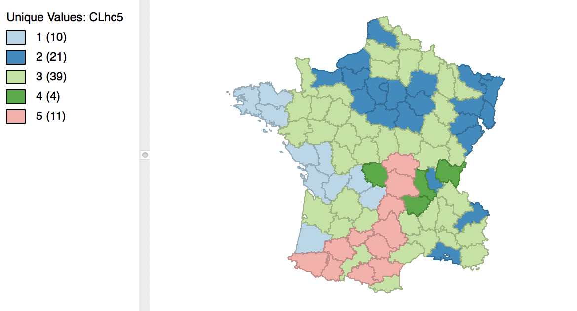 Hierarchical cluster map (complete linkage, k=5)