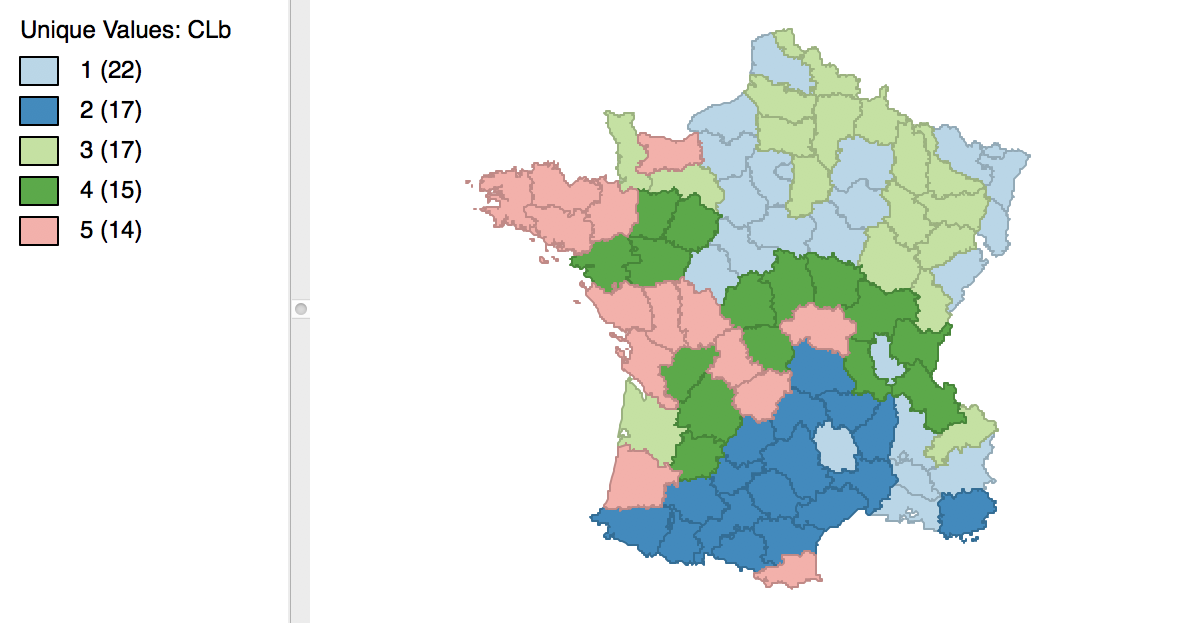 Cluster map with minimum bound constraint