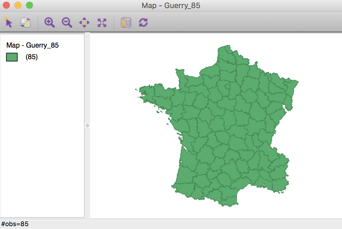 French departments themeless map