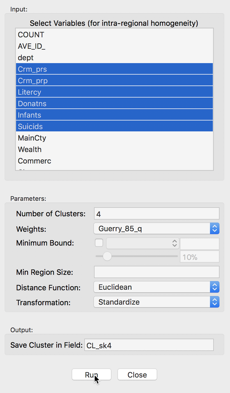 Skater cluster settings