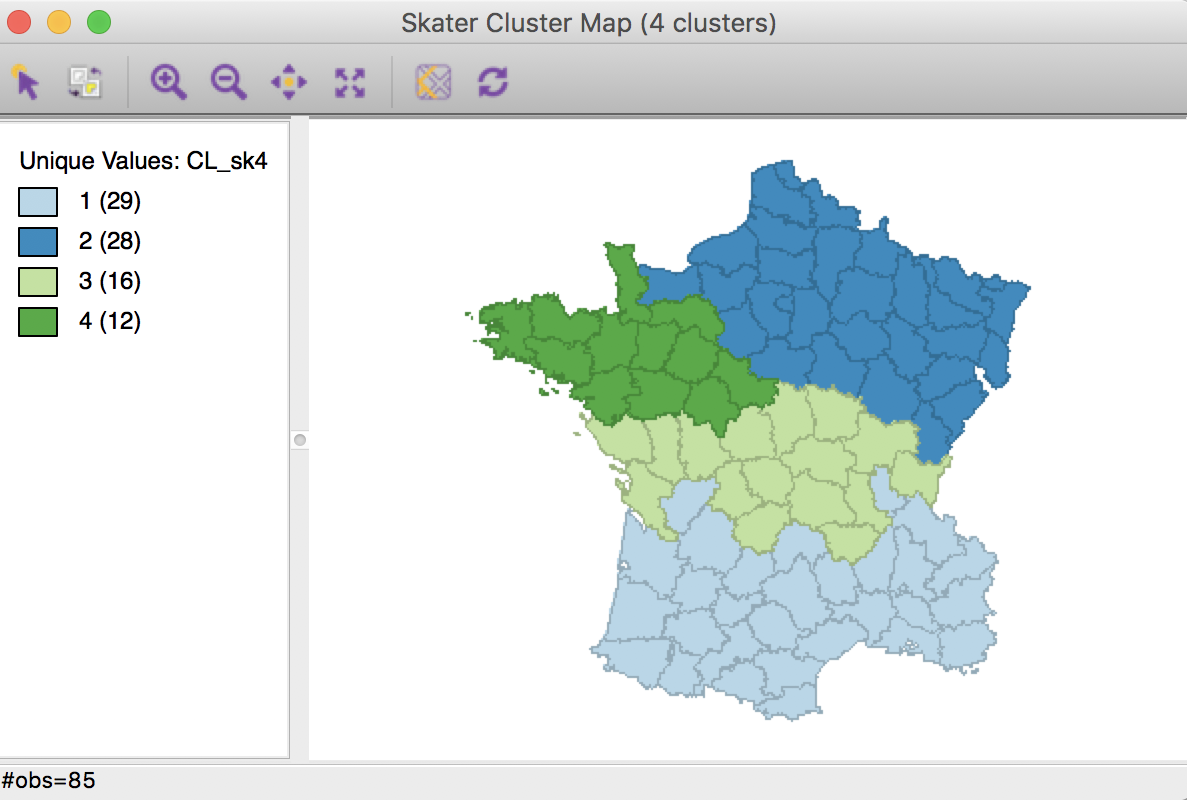 Skater cluster map (k=4)