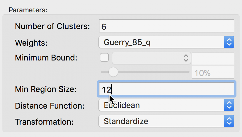 Skater minimum region size settings