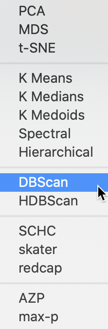 DBscan option