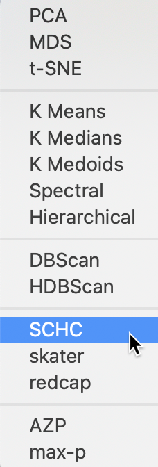 SCHC cluster option