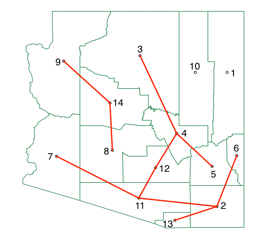 SKATER minimum spanning tree - third split