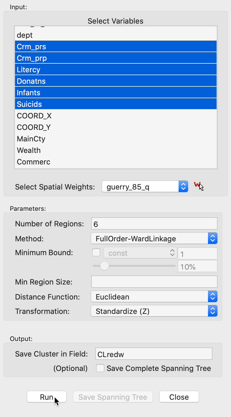 REDCAP cluster settings